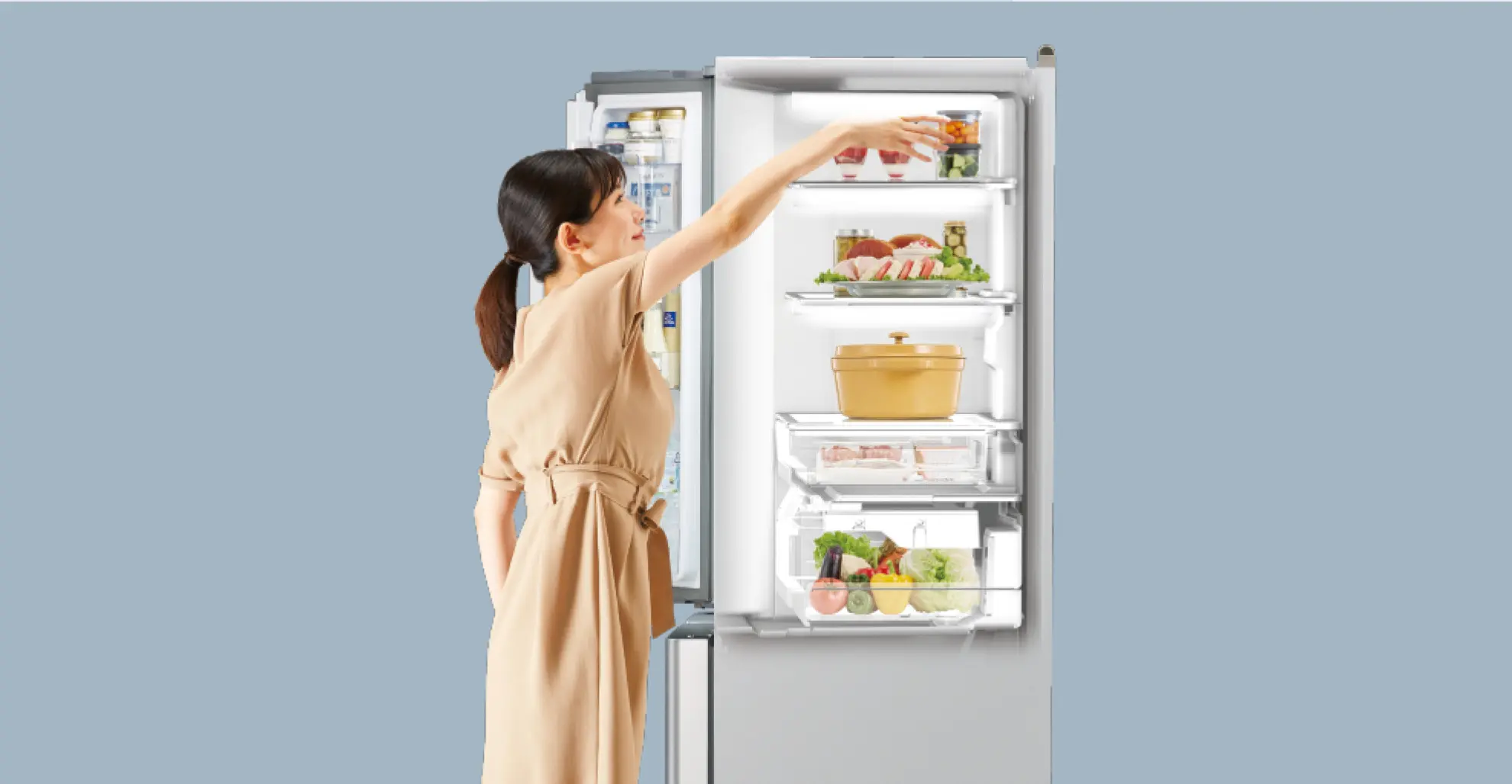 奥行き635mmの薄型設計